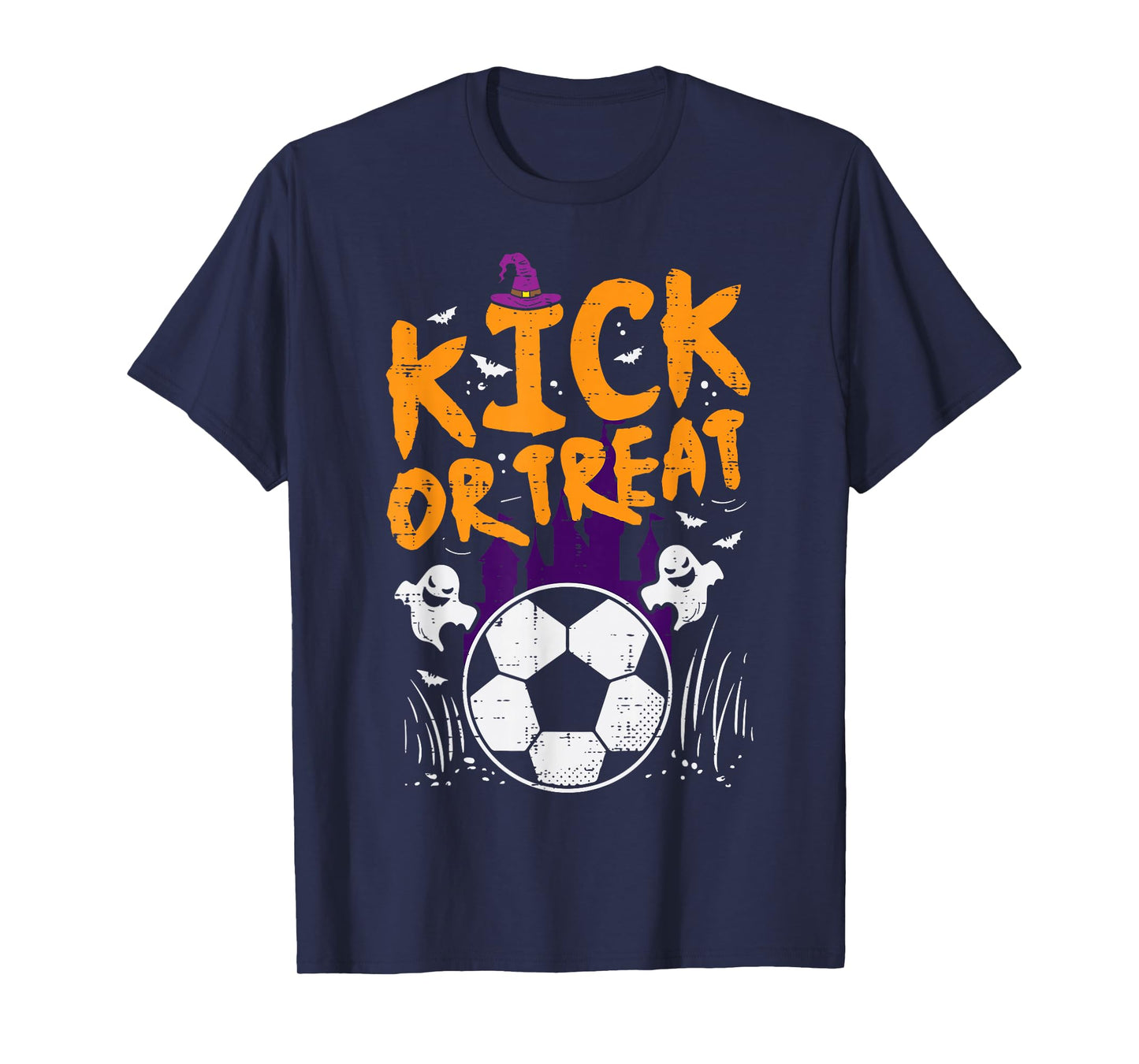 Halloween Soccer Kick Or Treat Football Costume Boys Kid Men T-Shirt