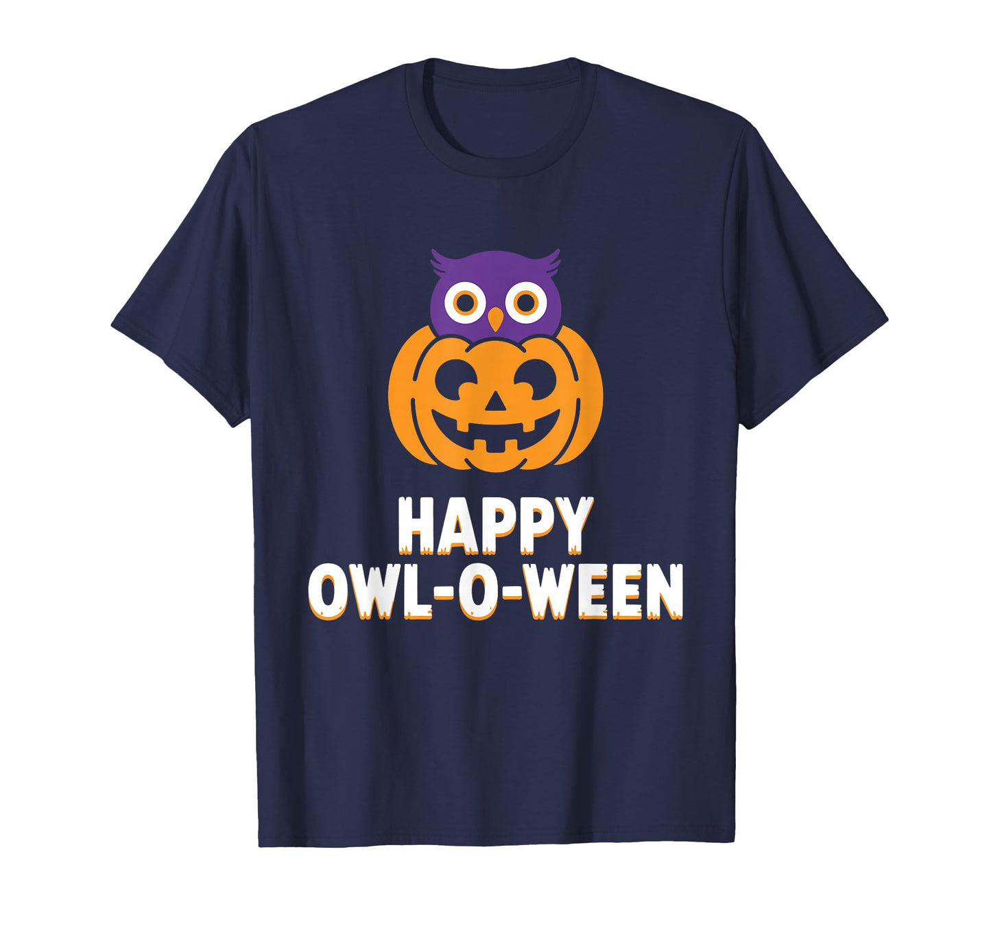 Happy Owl-O-Ween Cute Funny Owl Witch Hat Halloween T-Shirt