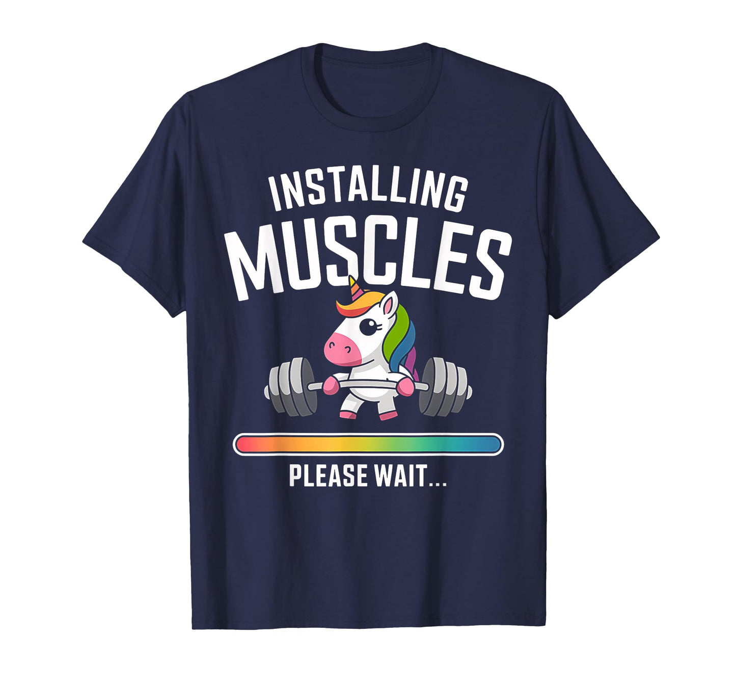 Unicorn Gym Workout Installing Muscles Fitness Girl Unicorn T-Shirt