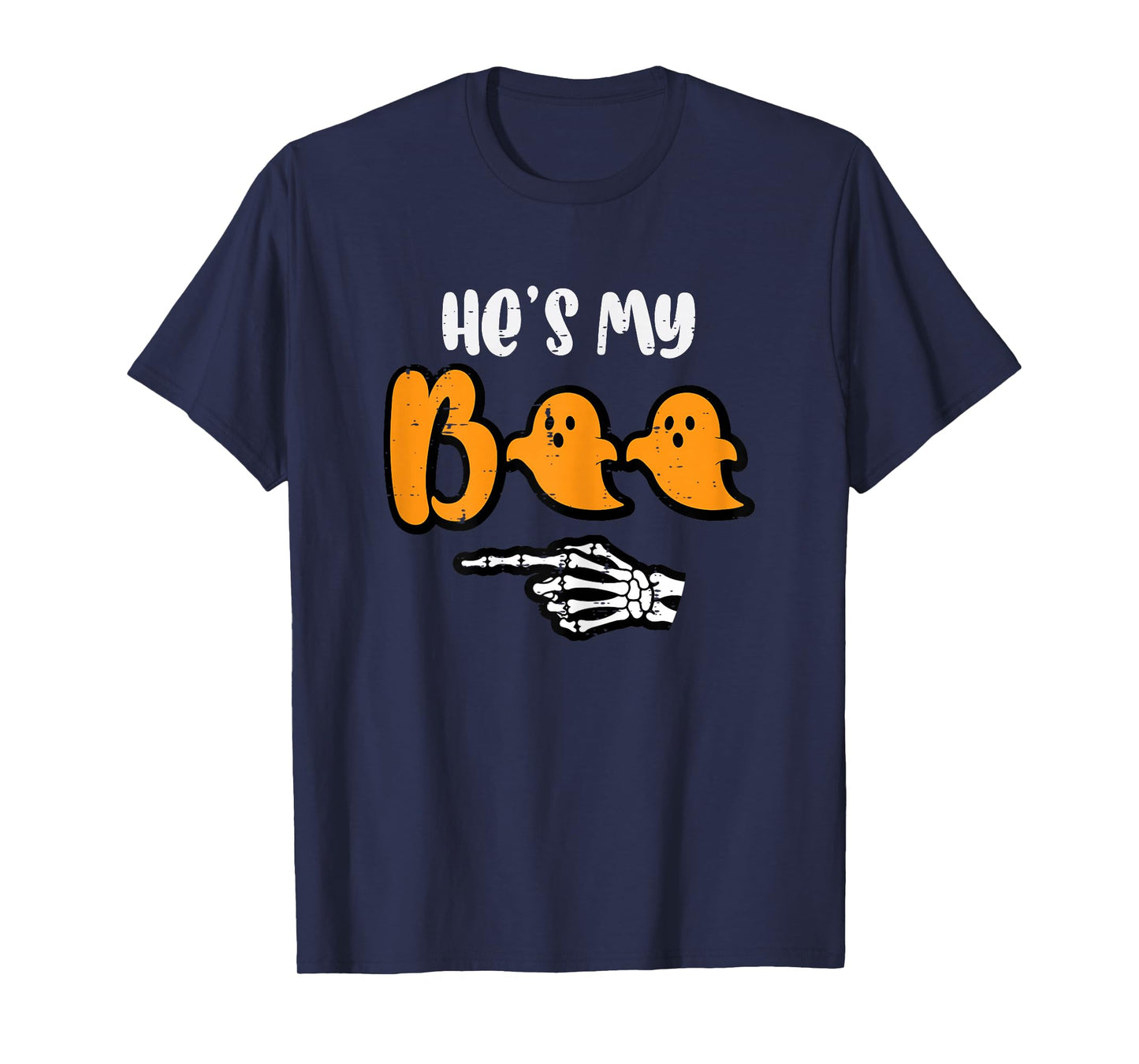 Halloween Matching Hes My Boo Skeleton Couple Costume Women T-Shirt