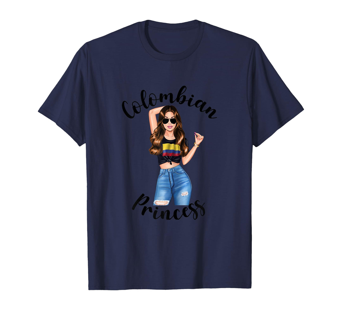 Colombian Princess Colombia Flag South American Latin Beauty T-Shirt