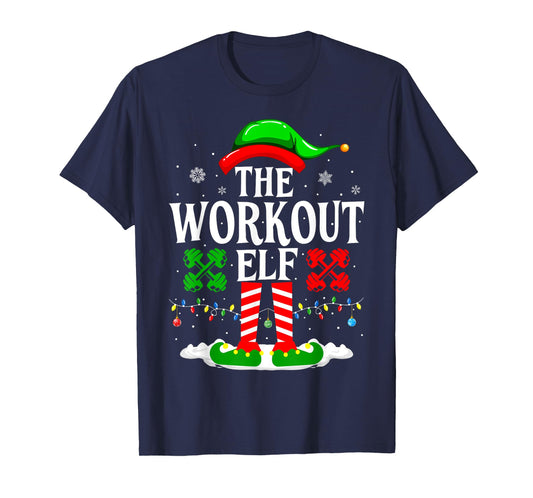 The Workout Elf Funny Fitness Christmas Gym T-Shirt