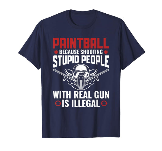 Funny Paintballer Paint Shooting Paintball Player T-Shirt