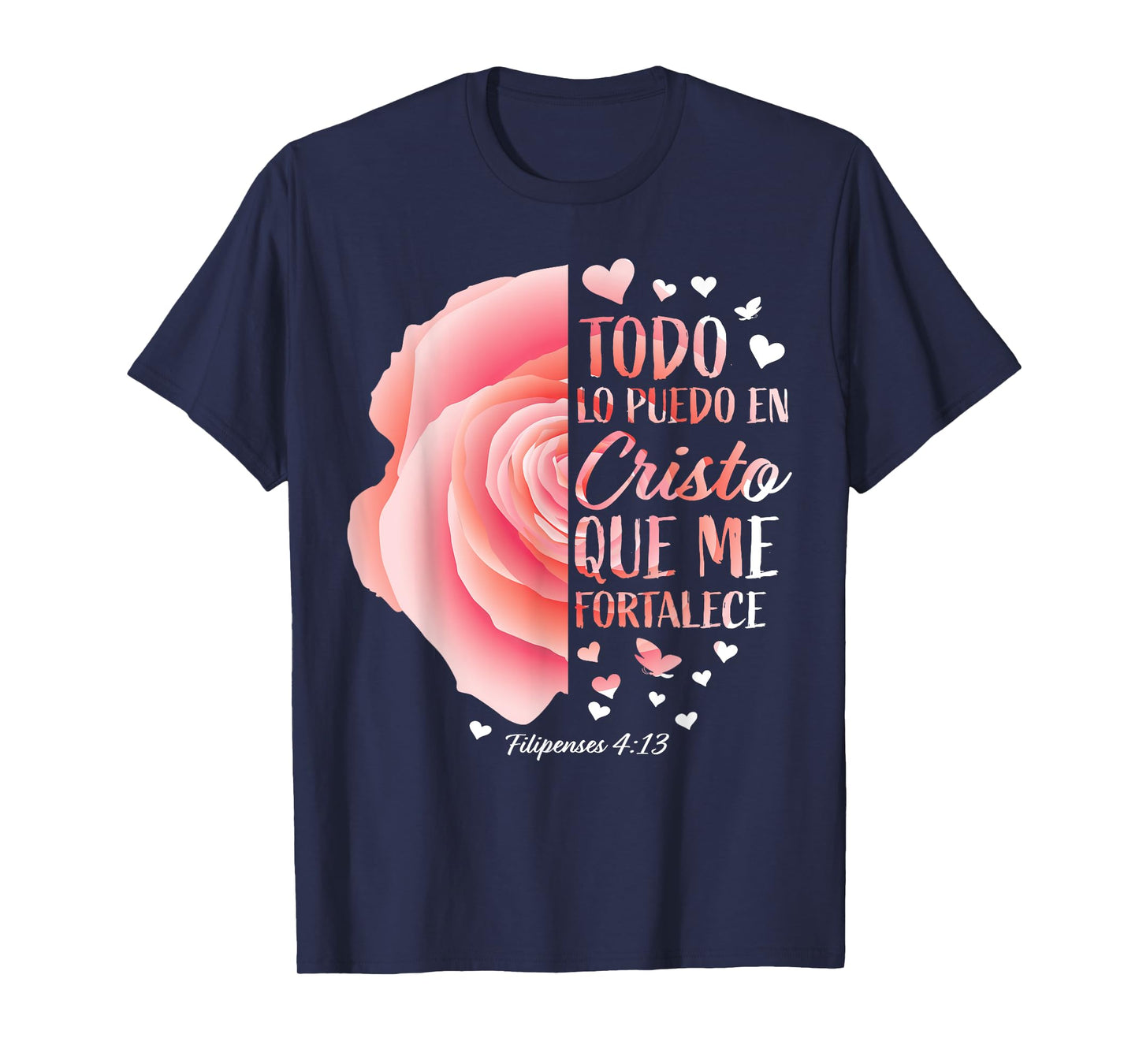 Christian Gifts Women Spanish Bible Verse Sayings Religious T-Shirt