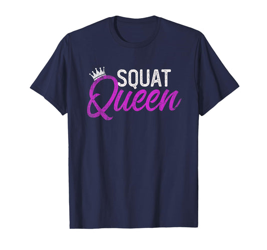 Funny SQUAT QUEEN Personal Trainer Fitness Girl Coach Gym T-Shirt