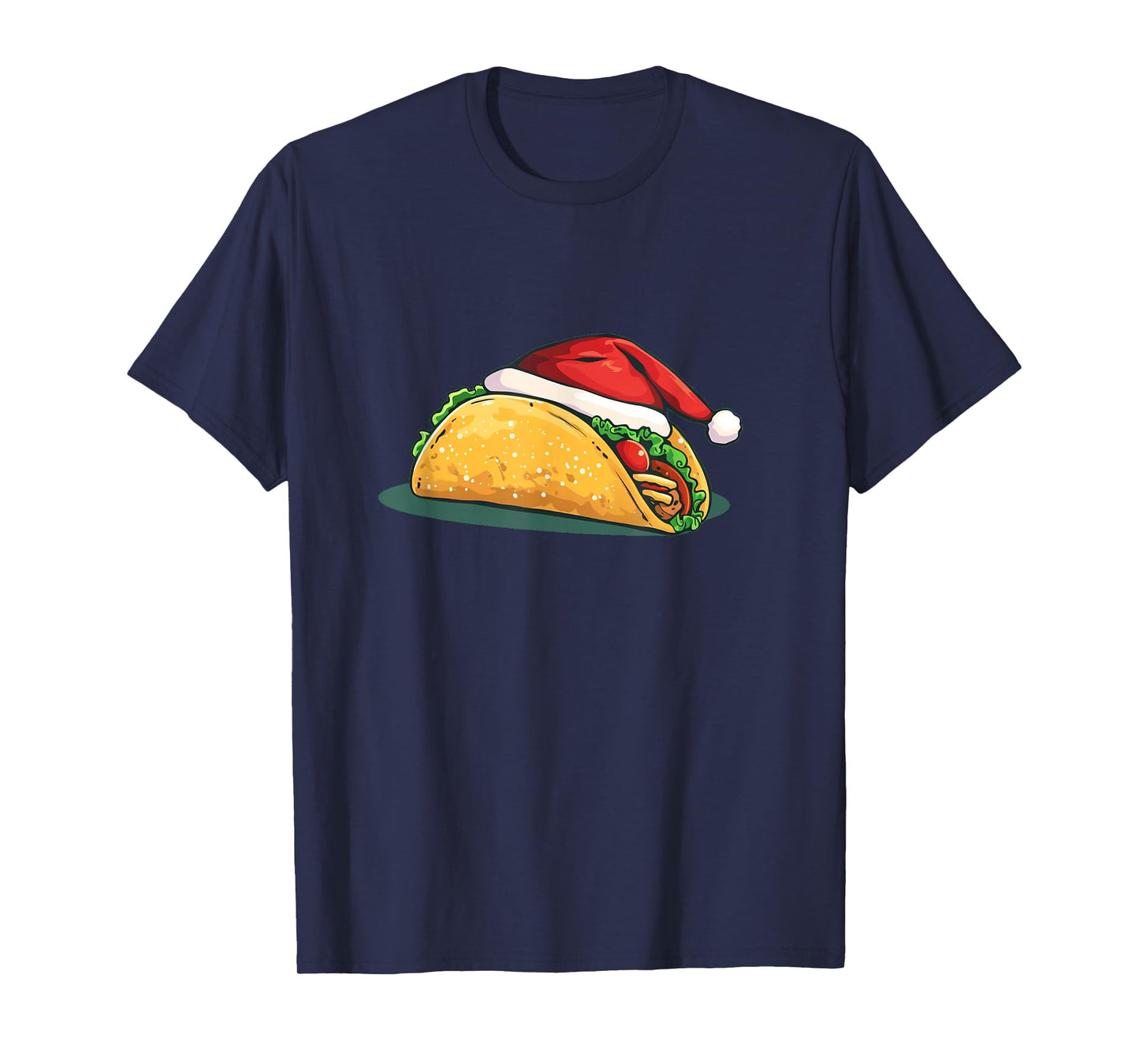 Festive Taco Food Costume for Santa Claus Hat Lovers T-Shirt