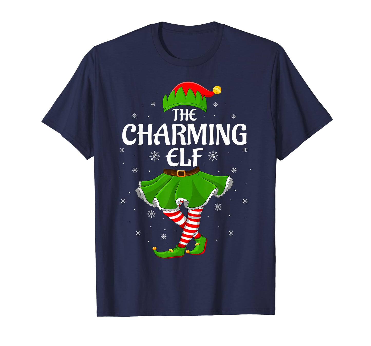 Charming Elf Christmas Family Girls Women Elf Squad Xmas T-Shirt