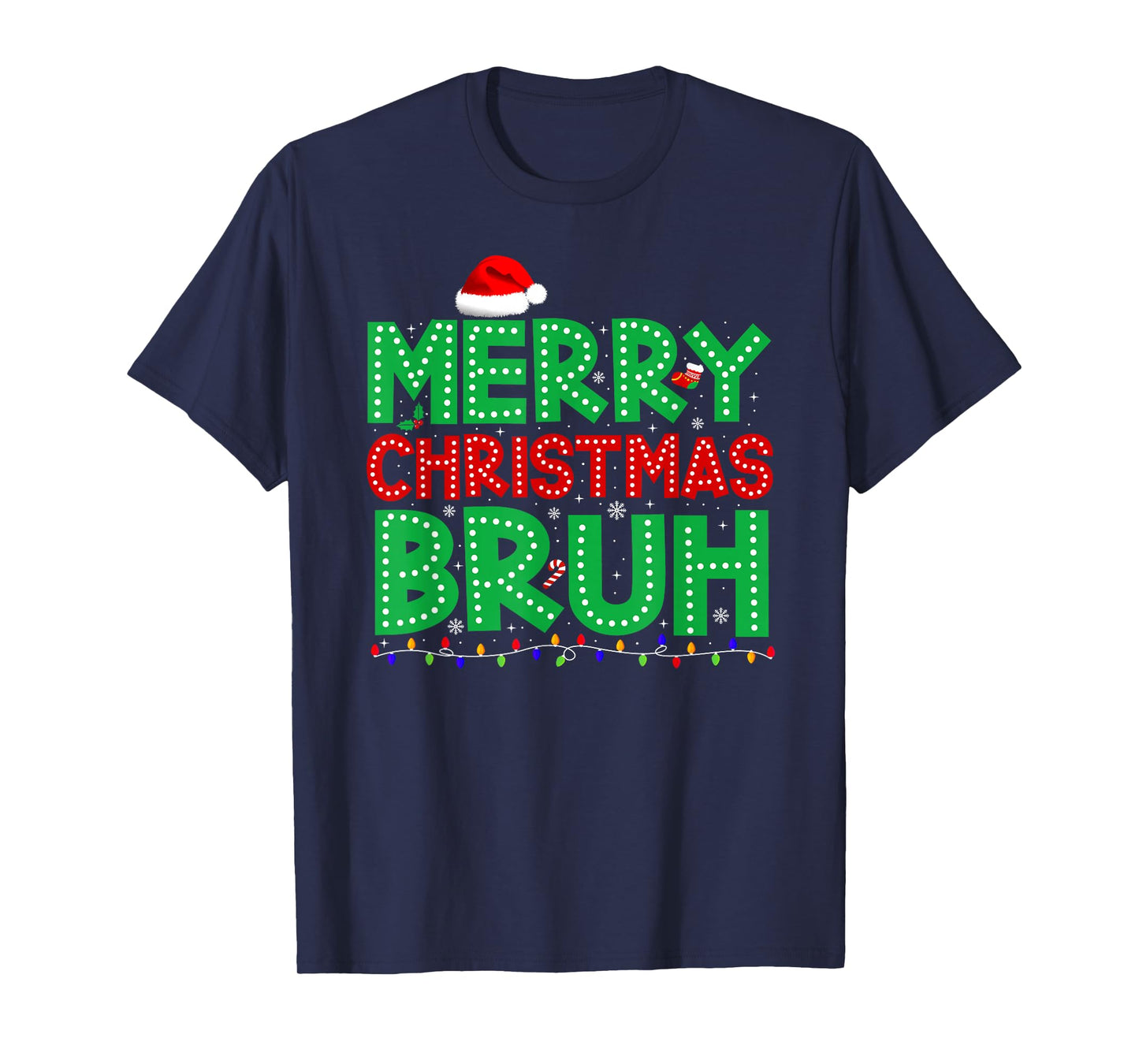 Merry Christmas Bruh Funny Meme Bro Greeting Teens Boys Men T-Shirt
