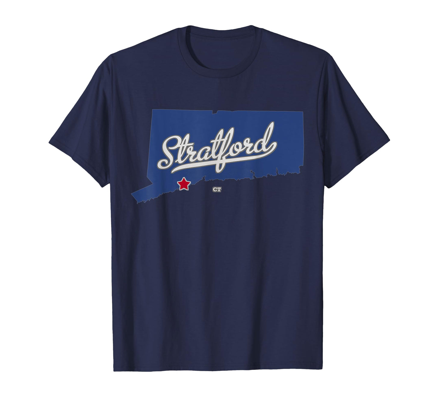 Stratford Connecticut CT Map T-Shirt