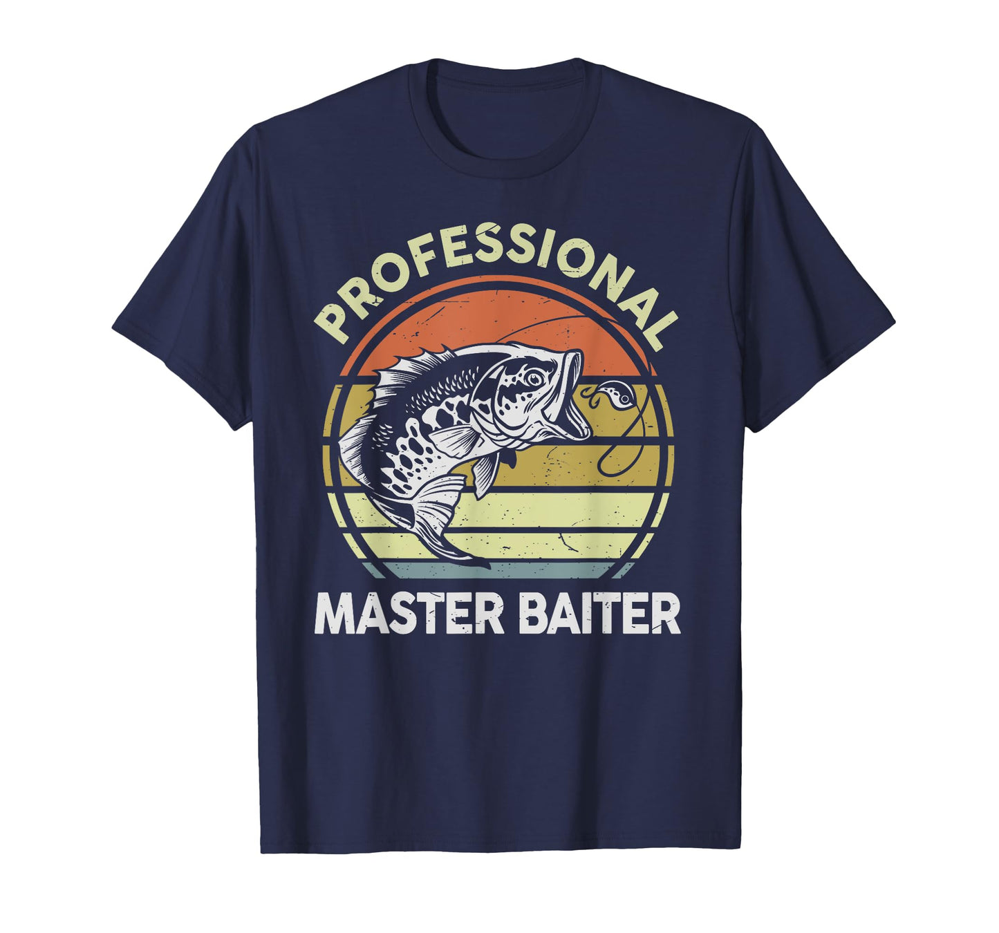 Fishing-Shirt Professional Master-Baiter Funny Dad Vintage T-Shirt