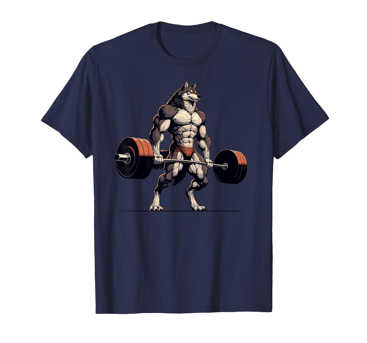 Funny Workout Gym Jokes Tee Bodybuilding Fitness Wolf Bodybuilder Gym Weightlifting Motivation Tee Deadlift T-Shirt