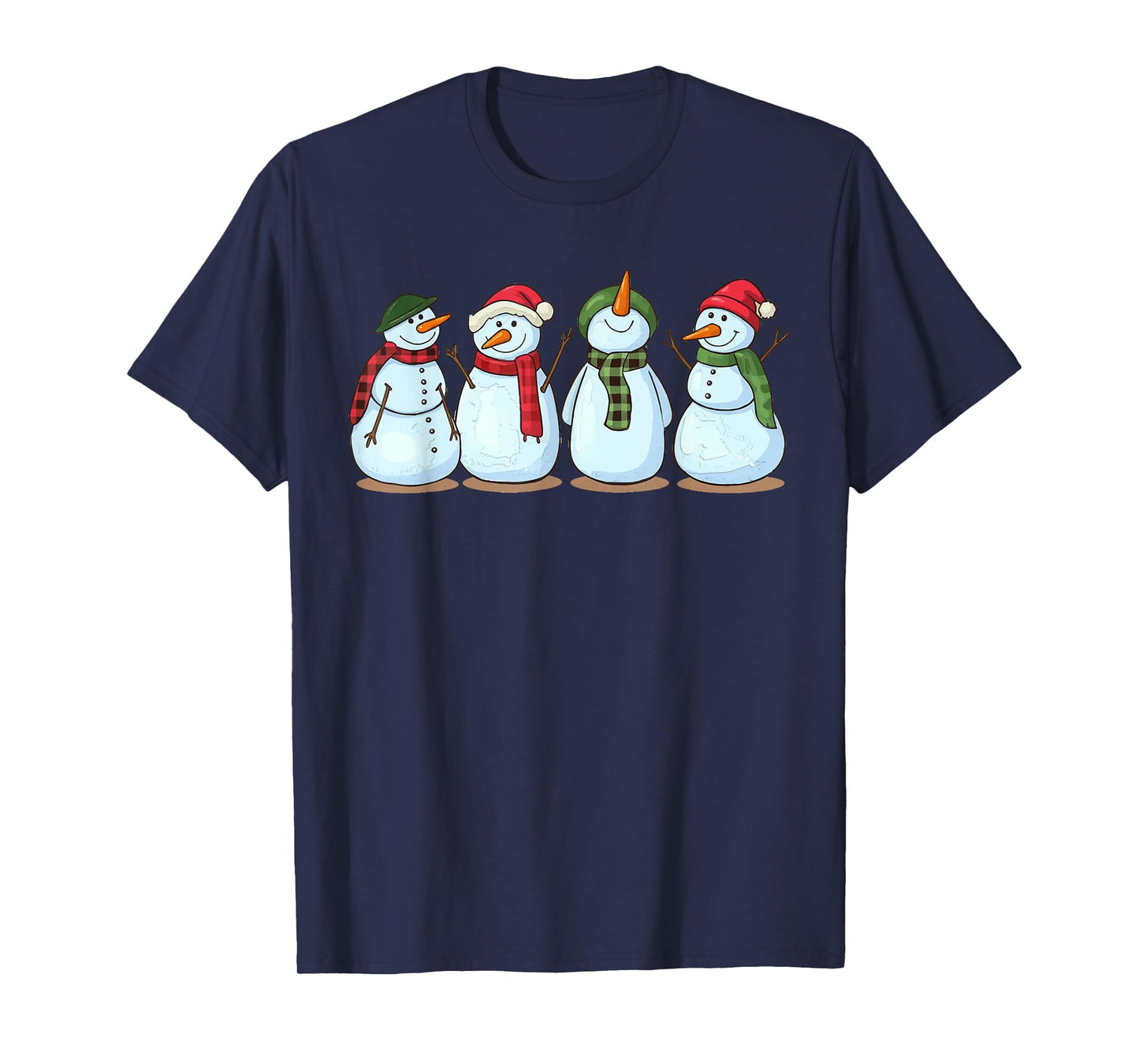 Cute Christmas Snowman Cool Snowman Men Women Kids Xmas T-Shirt