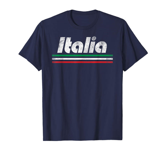 Italia Fan Retro Vintage Flag T-Shirt