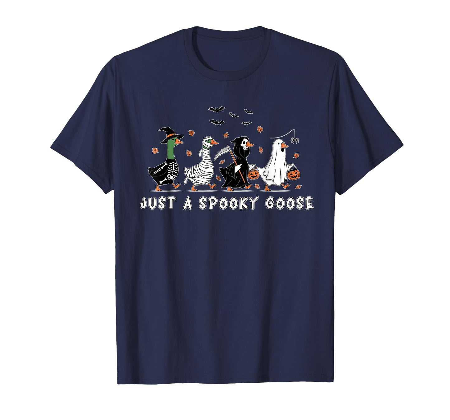 Just A Spooky Goose Halloween Silly Goose Funny Halloween T-Shirt