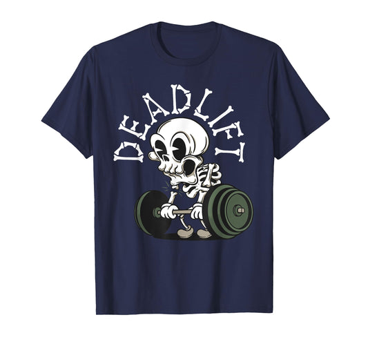 Deadlift Funny Halloween Skeleton Weight Lifting Workout Men T-Shirt