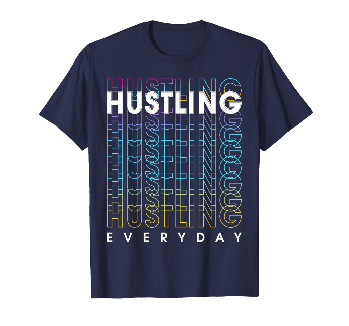 Motivational Quote CEO Entrepreneur Gifts by DMTRY Unisex-Adults Black Modern Letter Print Crew Neck T-Shirt Small