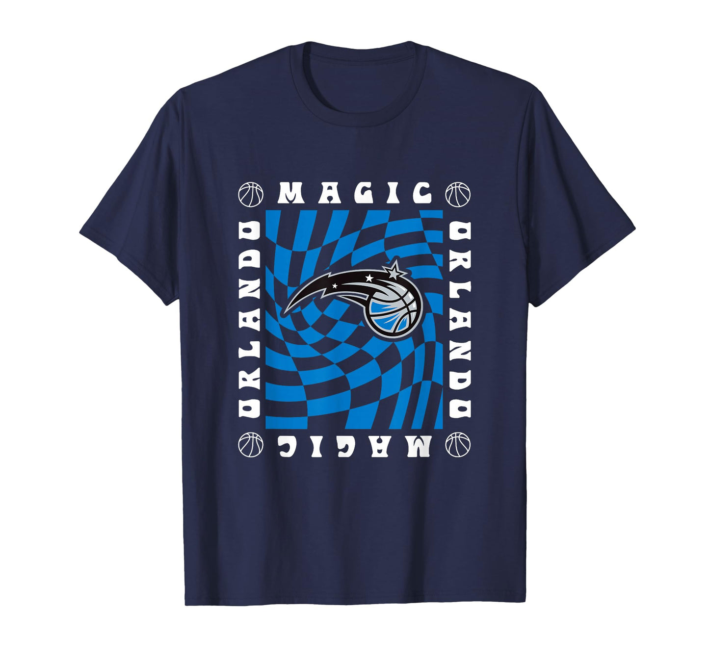 NBA Orlando Magic Retro Checkerboard Wave T-Shirt