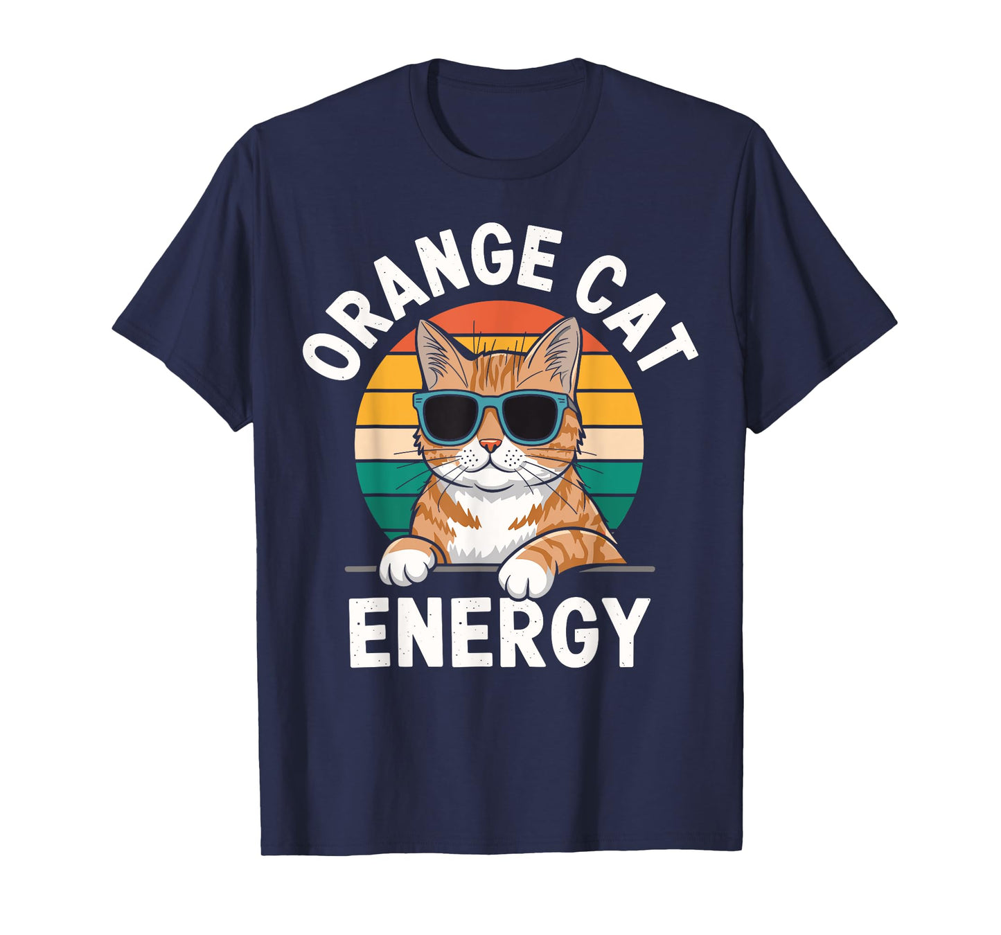 Orange Cat Energy Tabby Cat Men Women Kids T-Shirt