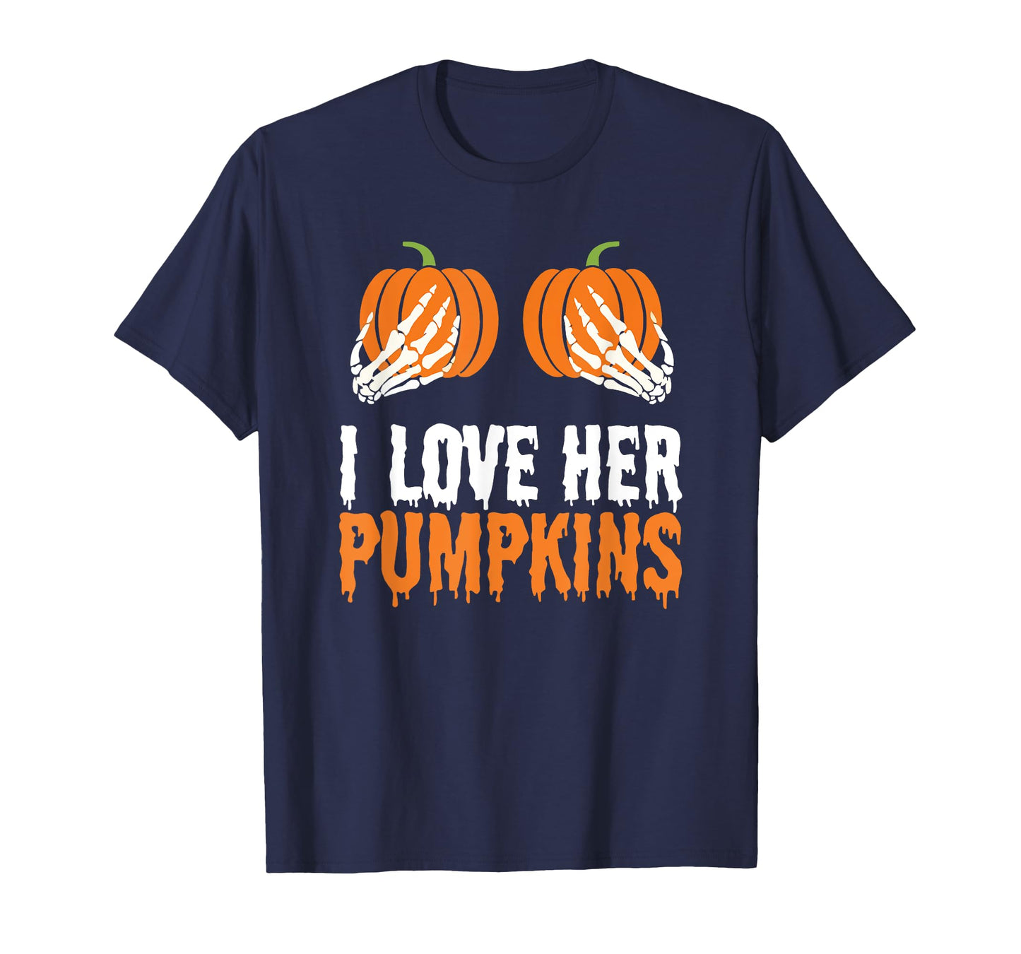 I Love His Broomstick I Love Her Pumpkins Halloween Couples T-Shirt
