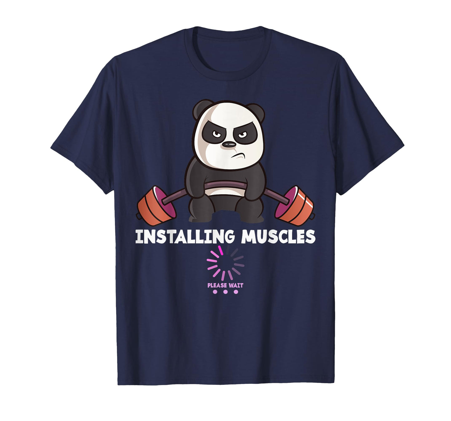 Panda Weightlifting Gym Workout Humor Deadlift Inspirational T-Shirt