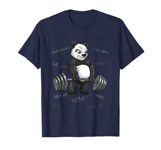 Strong Panda Deadlift SHIRT Man Bodybuilder Bear Powerlifter T-Shirt