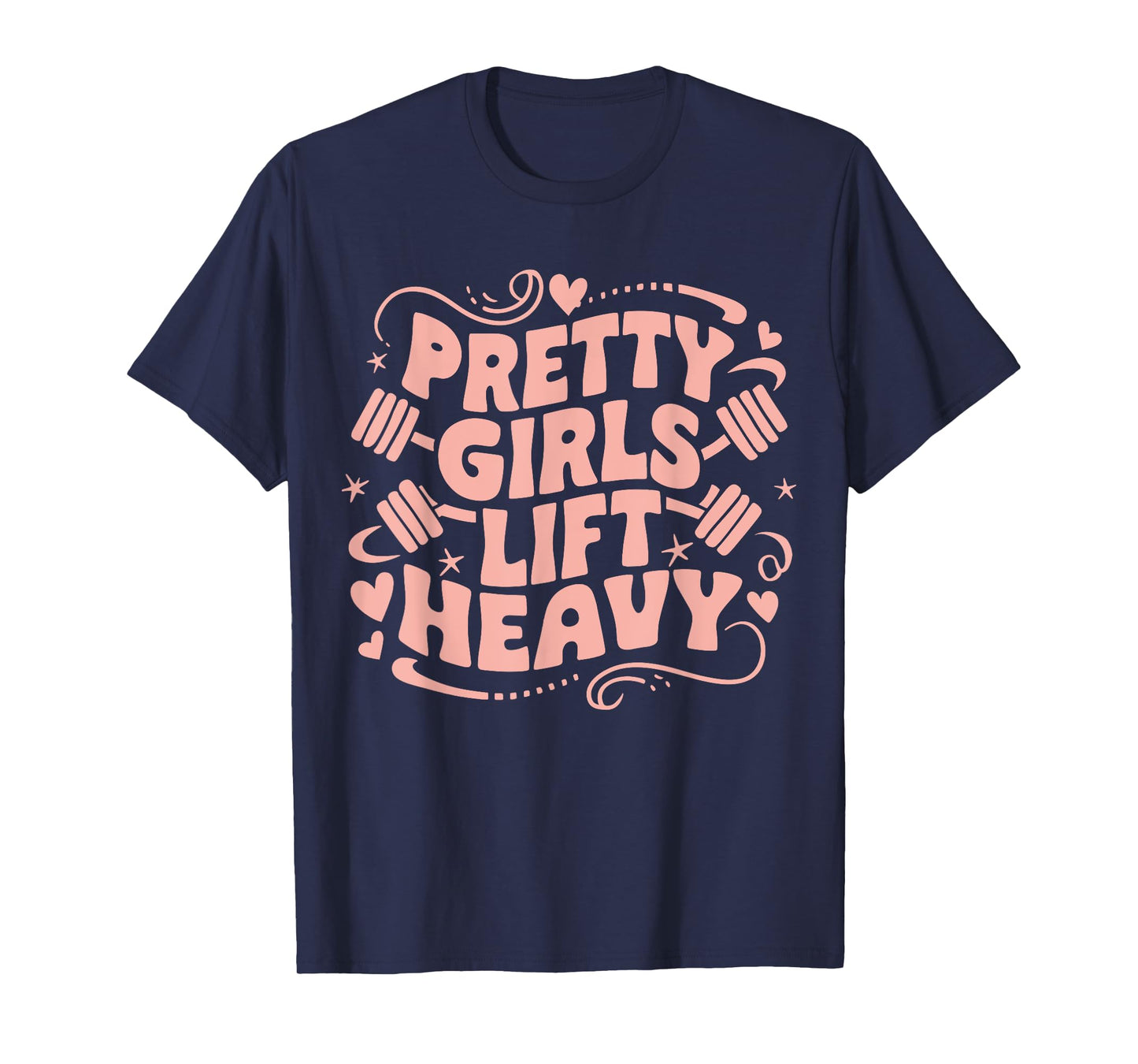 Weightlifting Fitness Gym Powerlifter Girl Pretty Girls Lift Heavy Black Women's Workout T-Shirt
