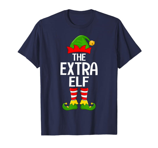 Extra Elf Xmas Matching Family Elf Squad Christmas T-Shirt