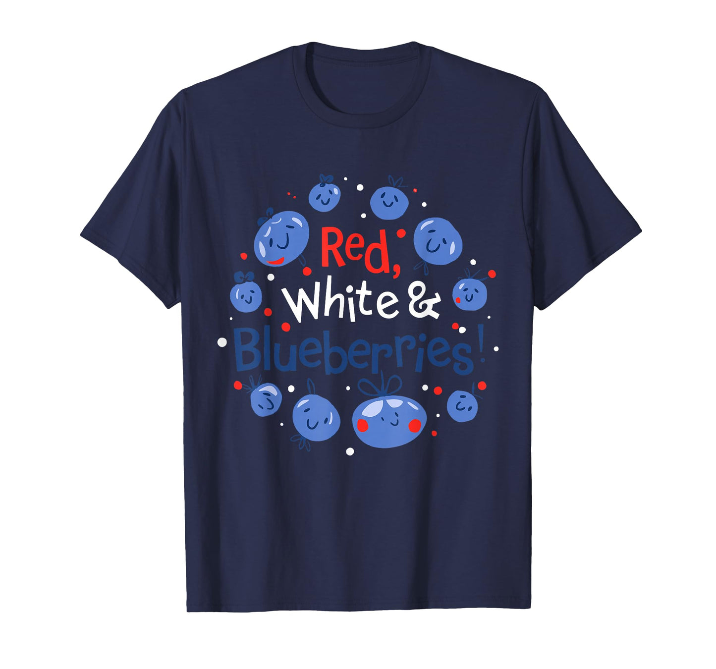 Funny Vintage Red, White and Blueberries Patriot T-Shirt