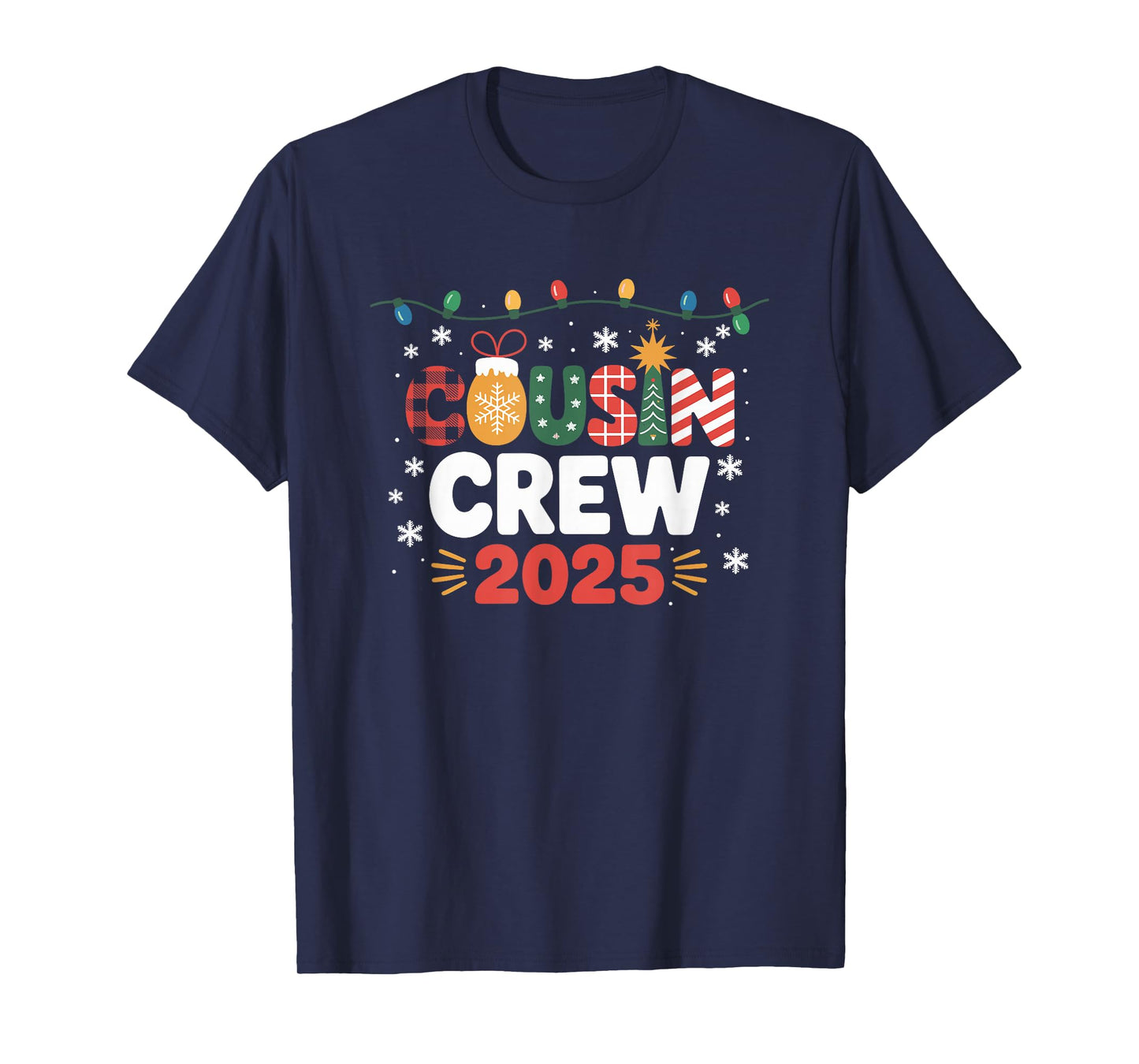 Cousin Crew Christmas 2025 Family Matching Xmas T-Shirt