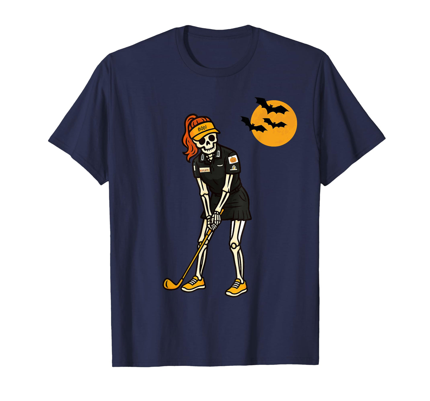 Halloween Golf Skeleton Vintage Funny Golf Halloween T-Shirt
