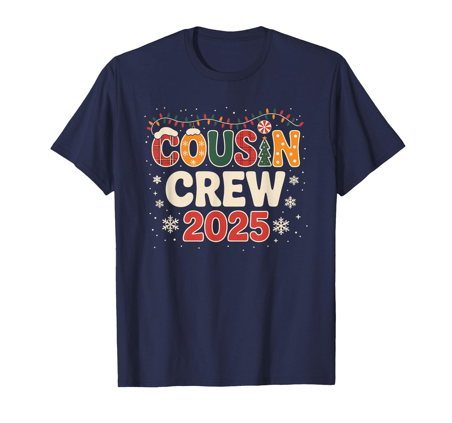 Cousin Crew Christmas 2025 Family Matching Xmas T-Shirt