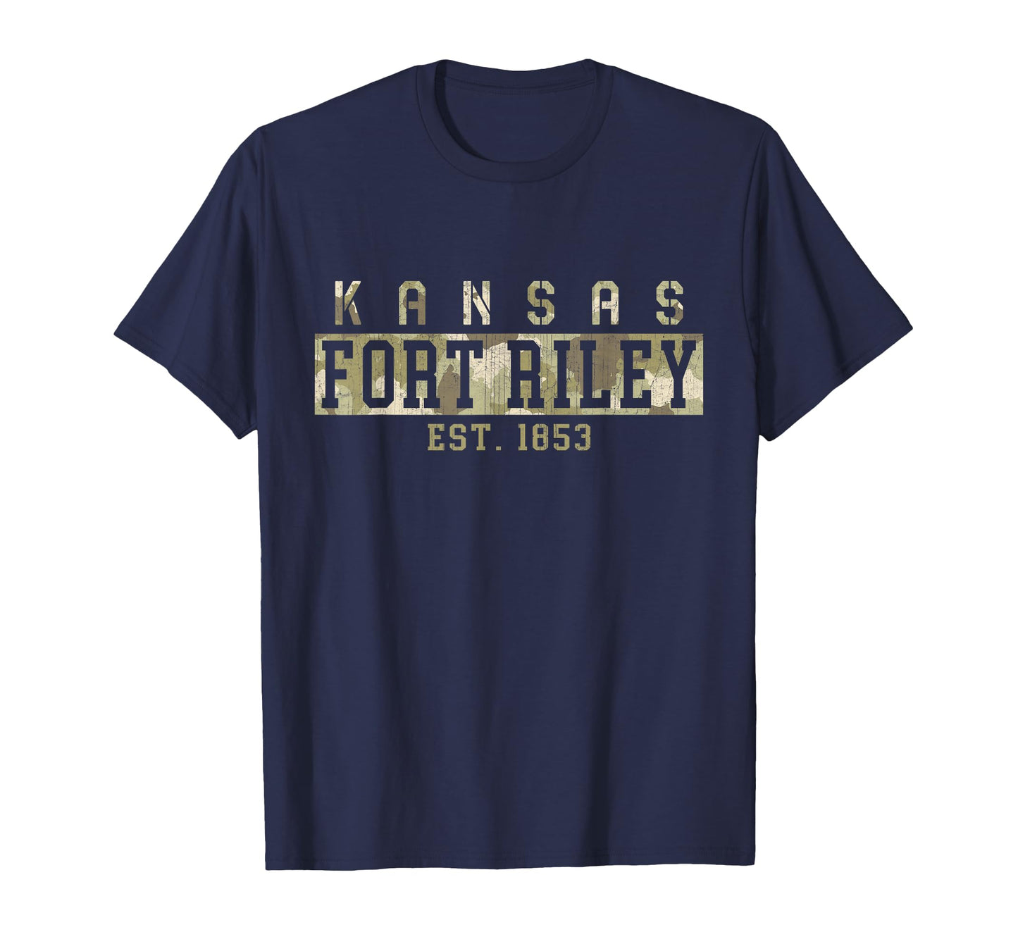 Fort Riley Kansas 1st Infantry Division Camouflage Gift T-Shirt