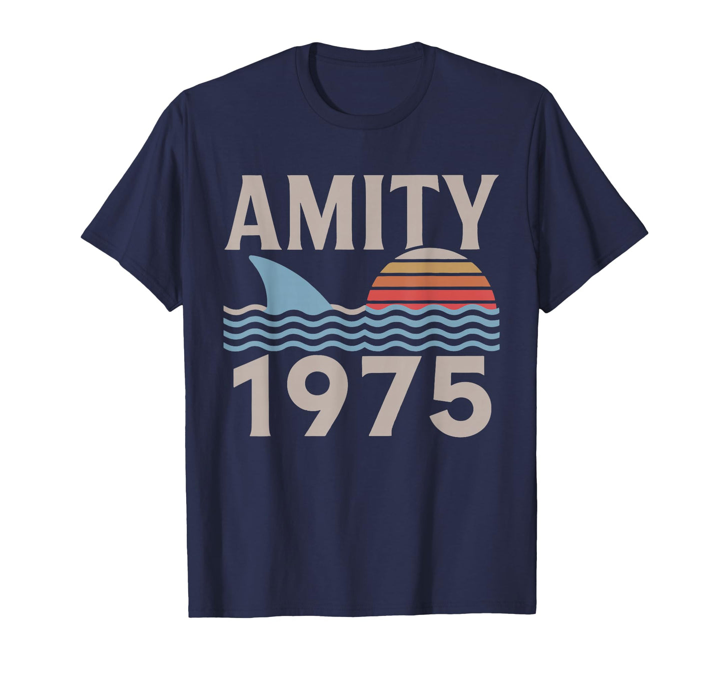 Vintage Amity 1975 Sunset Retro Sailboat Sunrise Summer T-Shirt