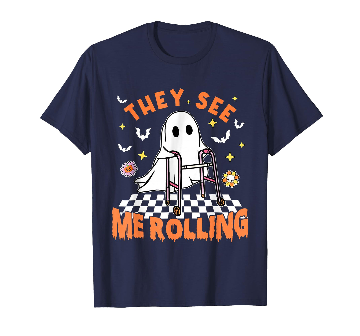 Physical Therapy Halloween They See Me Rolling Spooky PT PTA T-Shirt