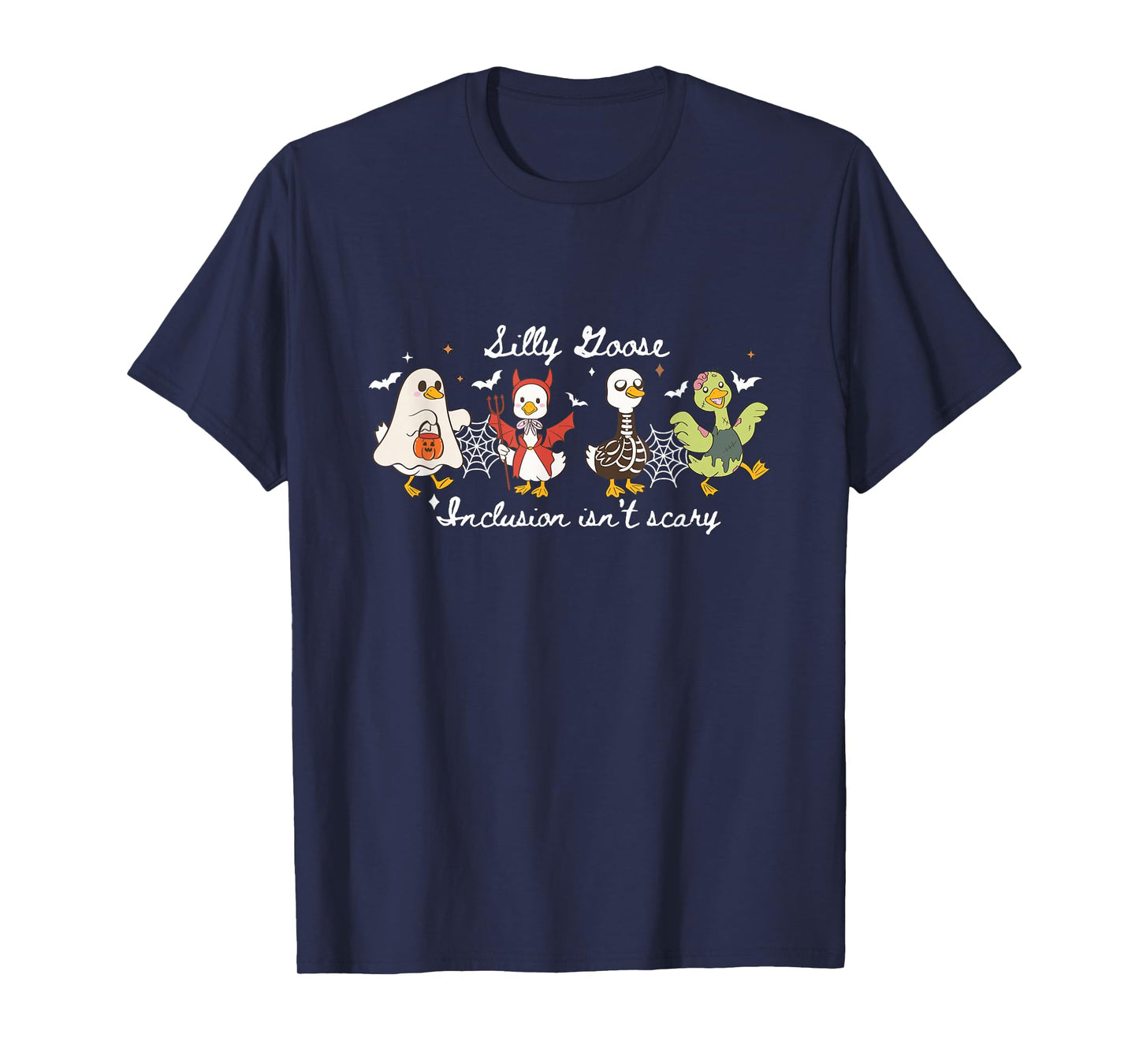 Silly Goose Inclusion Isn't Scary Halloween Goose Witch T-Shirt