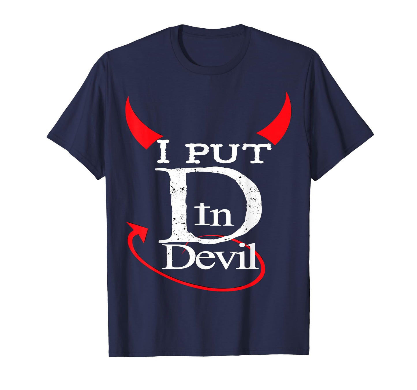 I Put D In Devil Funny Halloween Matching Couple Costume T-Shirt