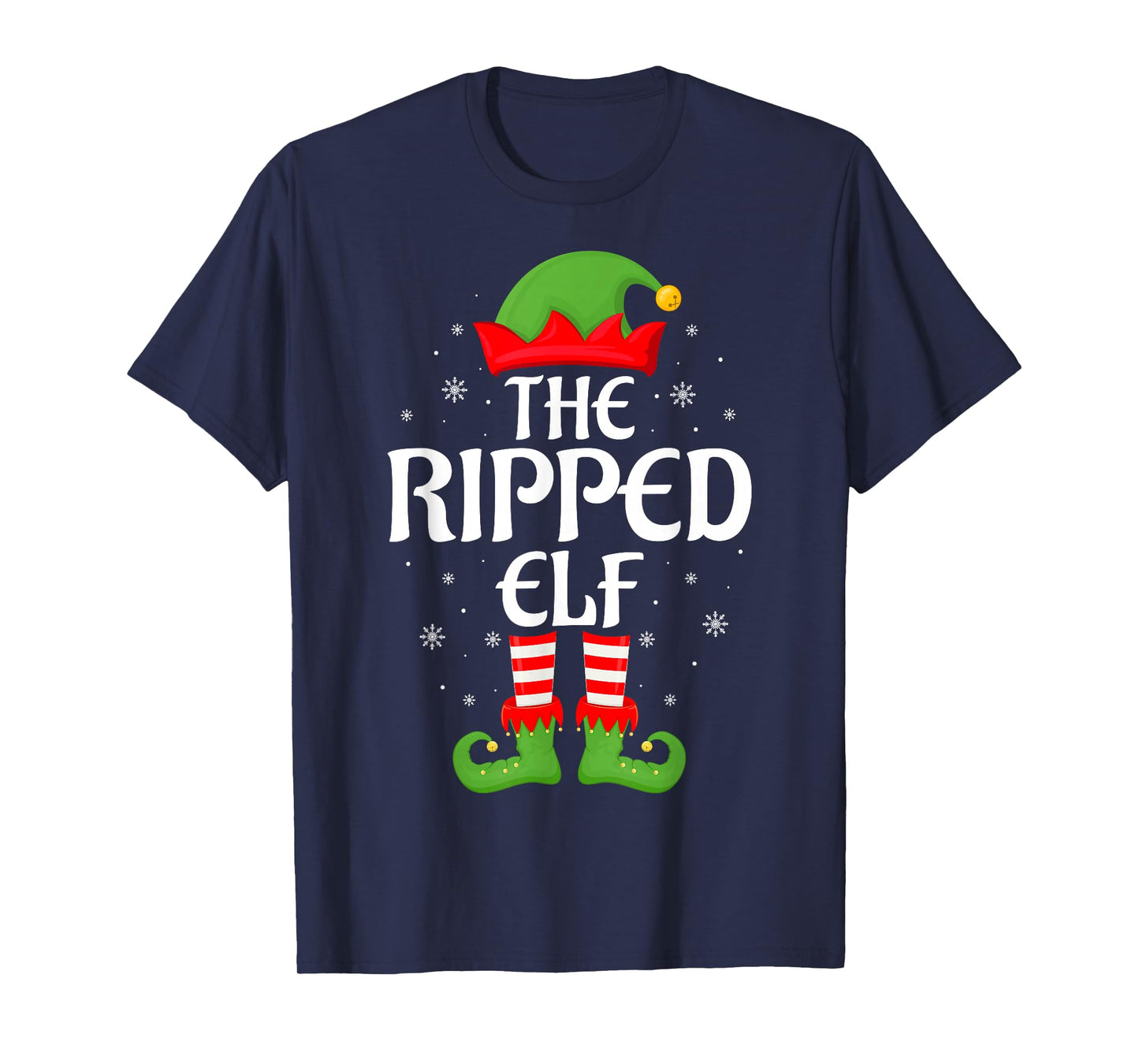 Ripped Elf Xmas Family Matching Elf Squad Christmas T-Shirt