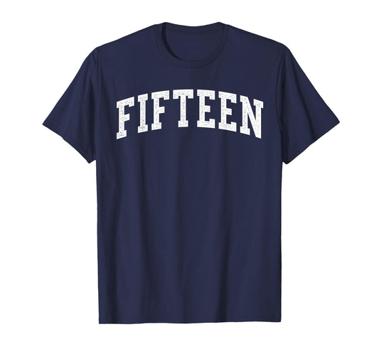 Fifteen Minimalist 15th Birthday Design 15-Year-Old T-Shirt