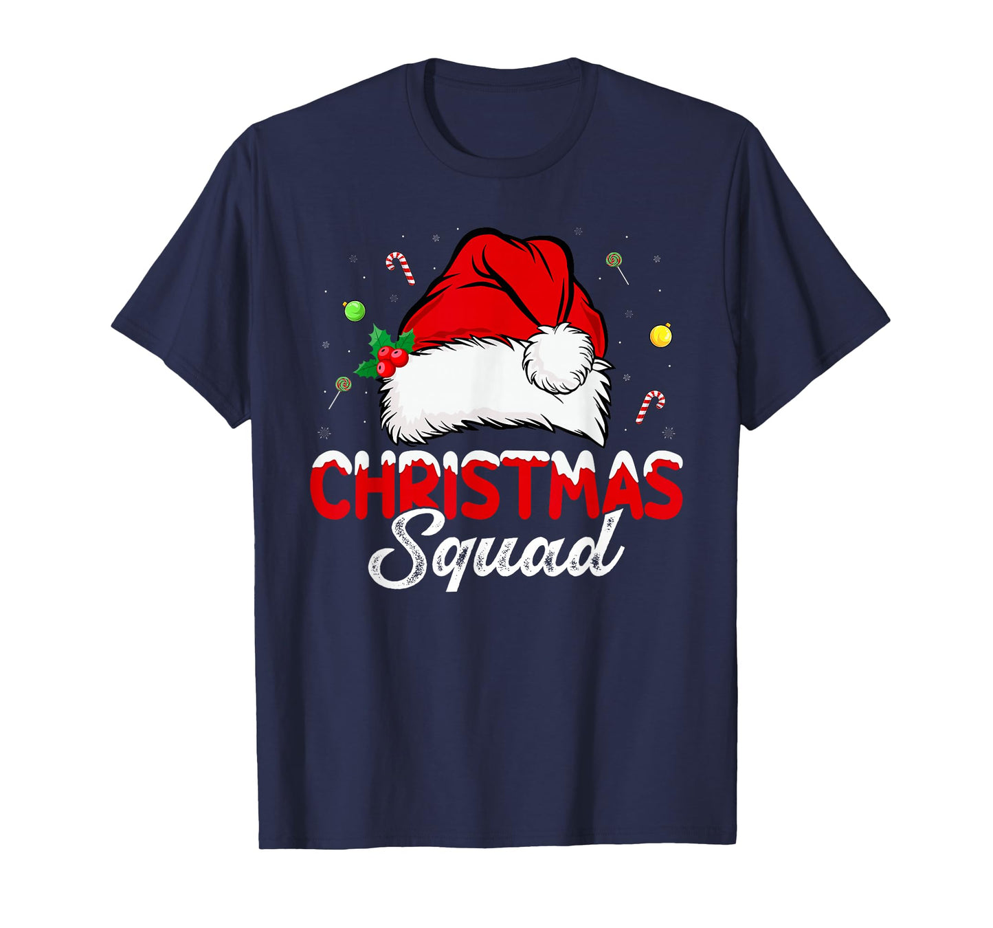 Matching Family Group Santa Christmas Squad Pajamas T-Shirt