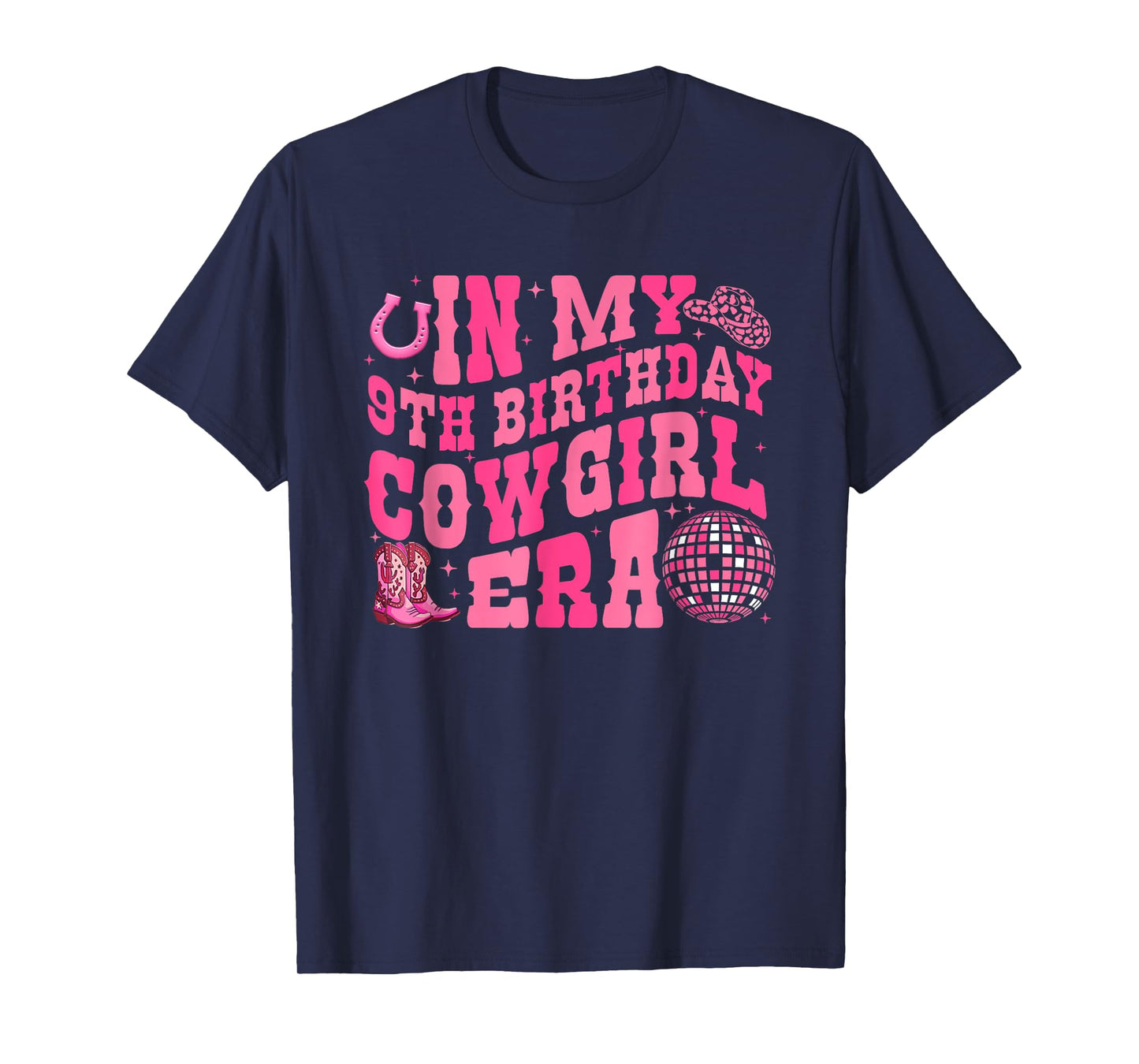 In My 9 Year Old Cowgirl Era 9th Birthday Rodeo Cowgirl T-Shirt