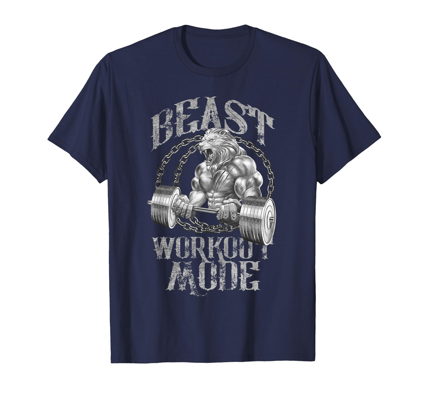 Lion Beast Workout Fashion Weightlifting Lion Gym Fitness T-Shirt