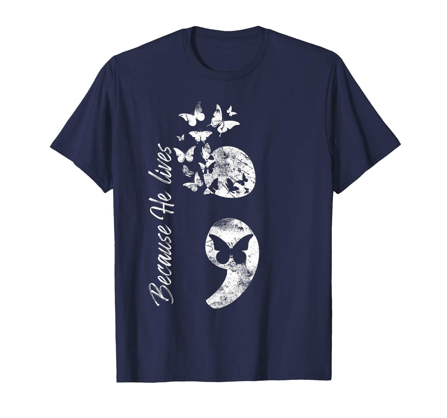 Christian Suicide Prevention Awareness Semicolon Gift Tee T-Shirt