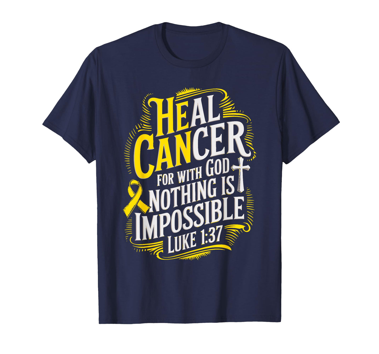 Heal Cancer Survivor Childhood Cancer Awareness T-Shirt
