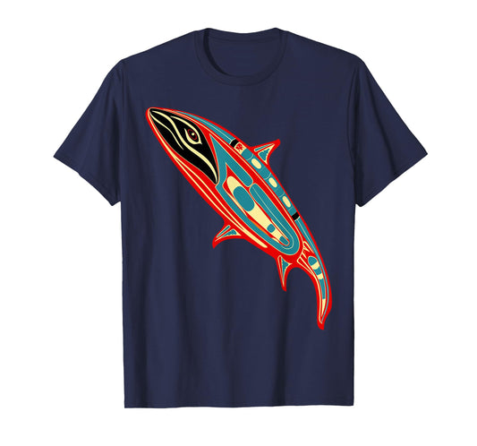 Orca in Salish Coast Weaving Design Style T-Shirt
