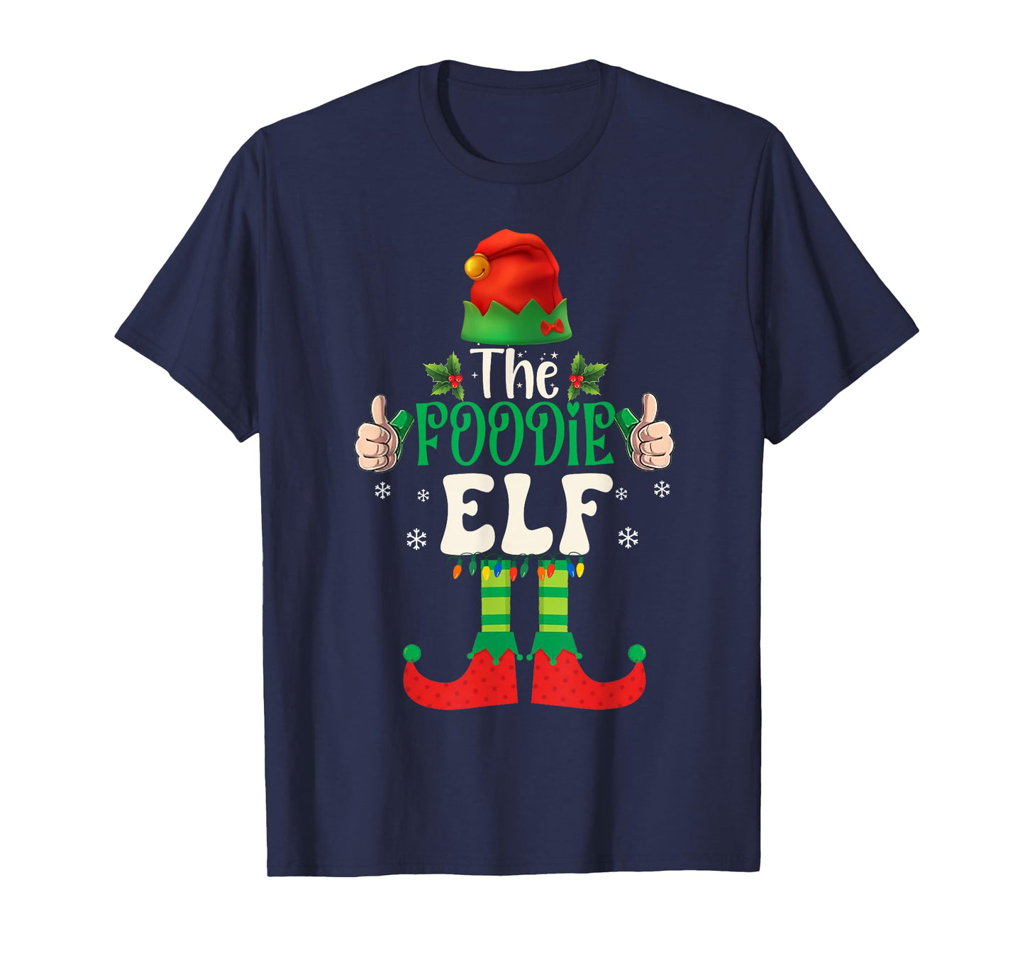 Funny The Foodie Elf Group Matching Family Christmas 2025 T-Shirt