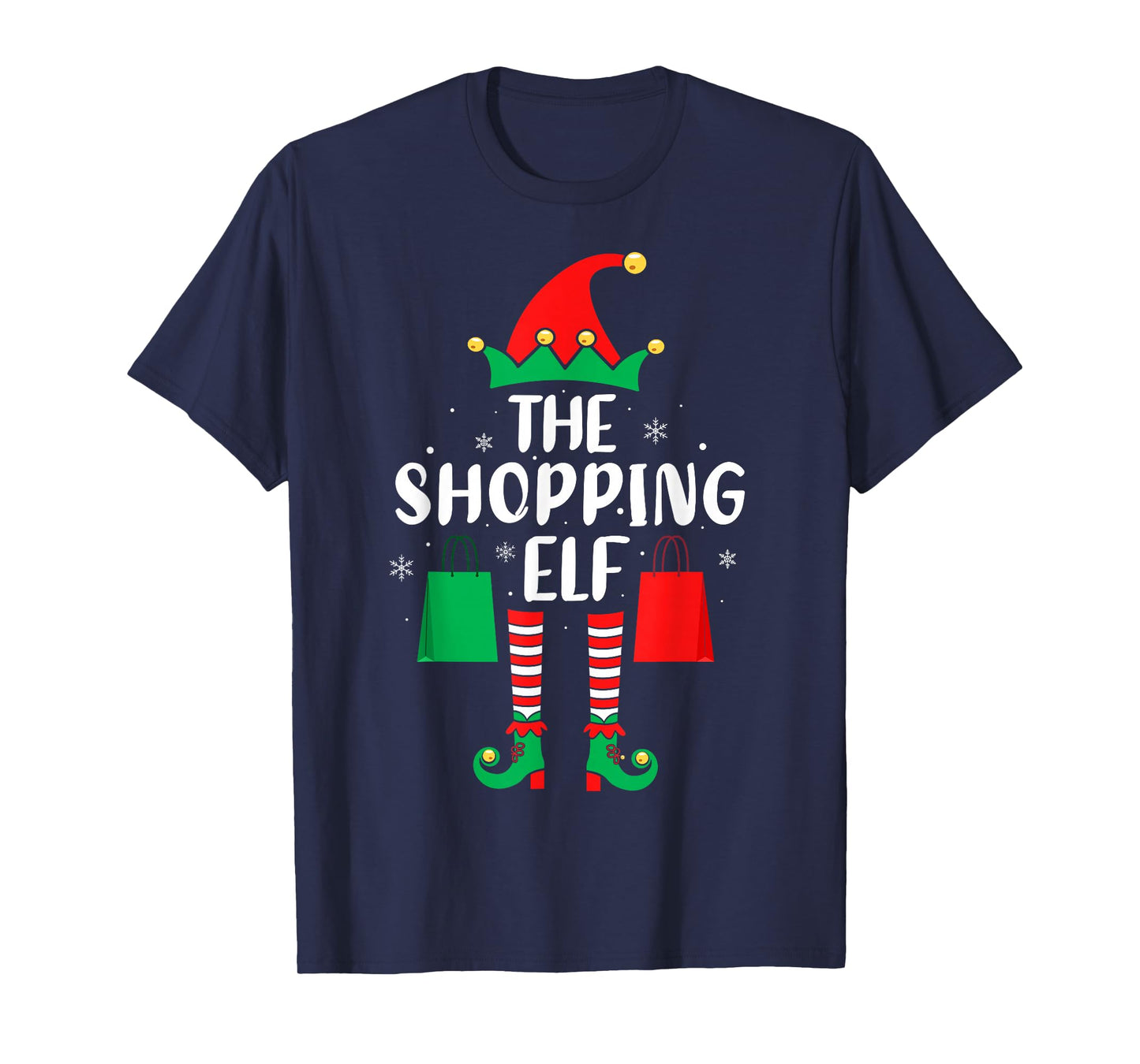 Shopping Elf Christmas Matching Family Elf Squad Xmas T-Shirt
