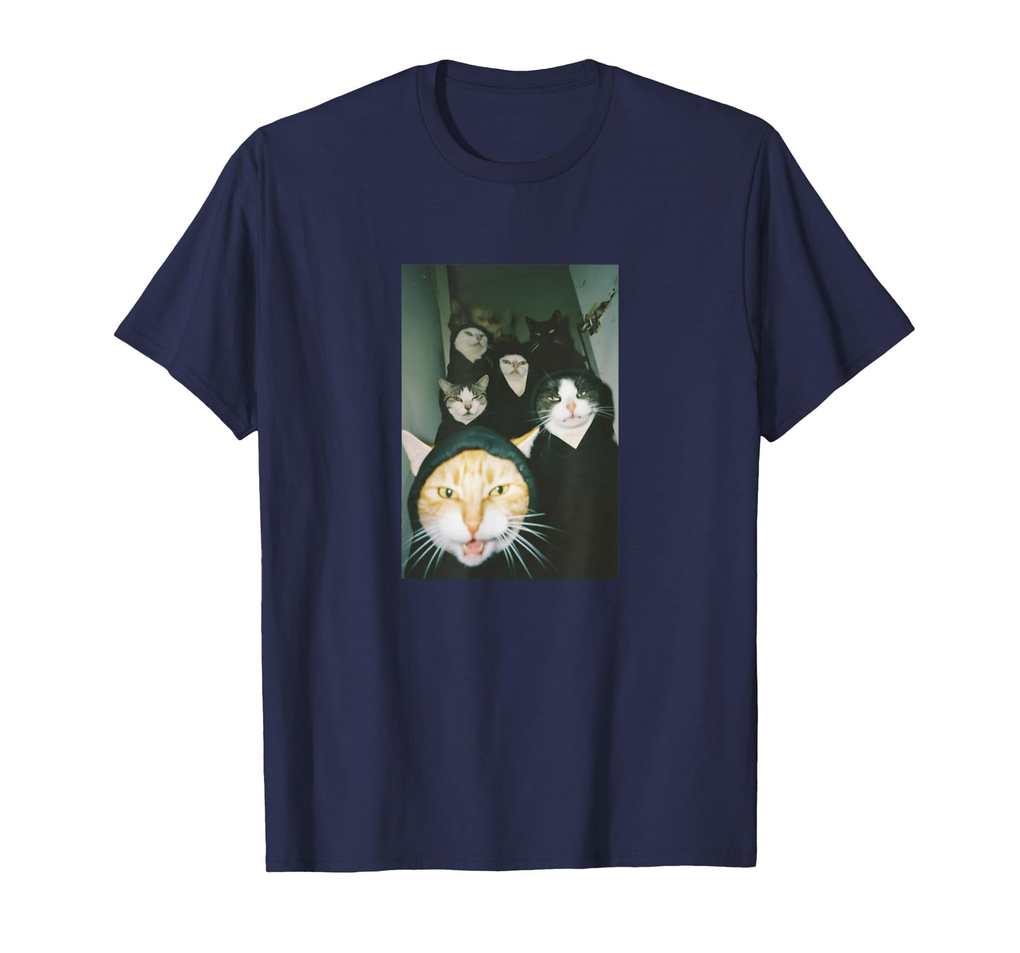 Funny Gangster Cats Thug Look Stare Cat Gang Meme T-Shirt