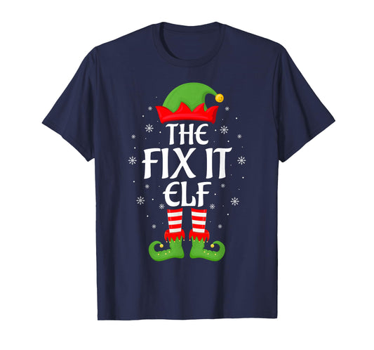 Fix It Elf Xmas Family Matching Elf Squad Christmas T-Shirt
