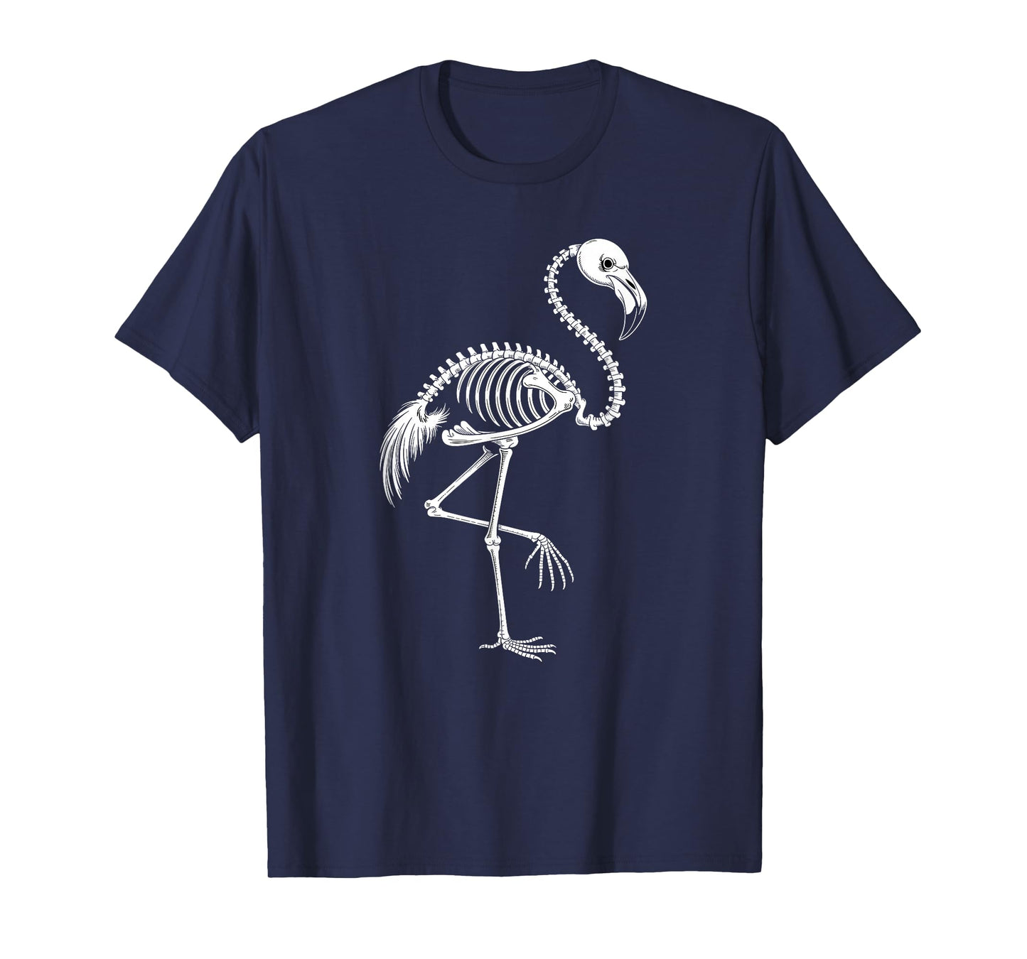 Amazing Spooky Creepy Halloween Flamingo Skeleton T-Shirt