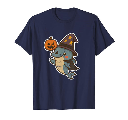 Dolphin Witch with Pumpkin T-Shirt
